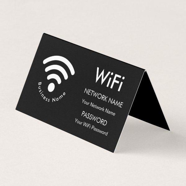 Custom Branded Business Name Wifi Details Black