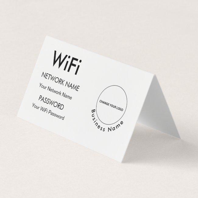 Custom Branded Business Name Wifi Details & Logo