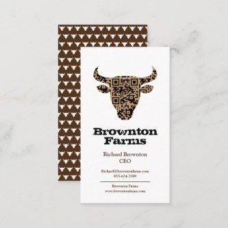 Custom  Western Cowboy Farm QR Code