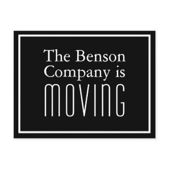 Custom Business Change of Address Modern BW Moving Announcement Postcard