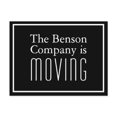 Custom Business Change of Address Modern BW Moving Announcement Postcard
