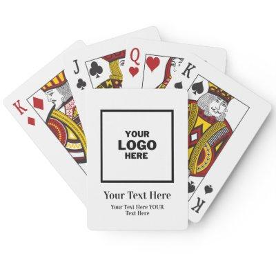 Custom Business Company Logo Branded Professional  Poker Cards