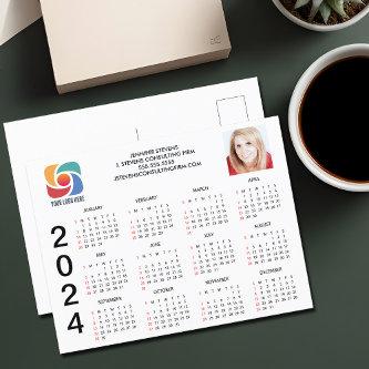 Custom Business Logo 2024 Company Calendar Postcard