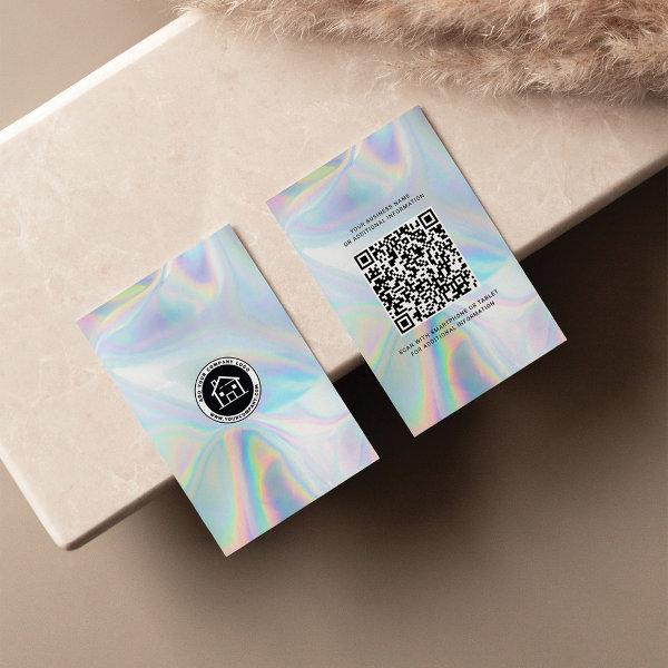 Custom Business Logo and QR Code DIY Holographic