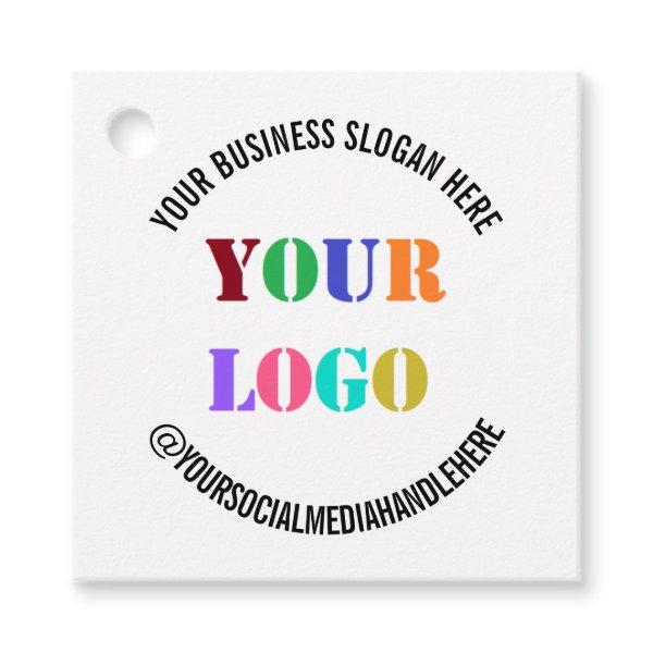 Custom Business Logo and Text Company Gift Tags