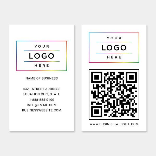 Custom Business Logo and Website QR Code