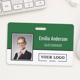 Custom Business Logo Barcode Employee Photo Badge