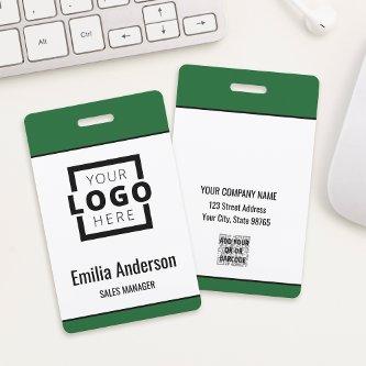 Custom Business Logo Basic Barcode Employee Badge