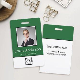 Custom Business Logo Basic Employee Name Photo Badge