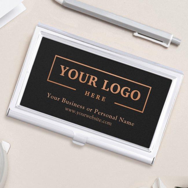 Custom Business Logo Branded Corporate Gold Case
