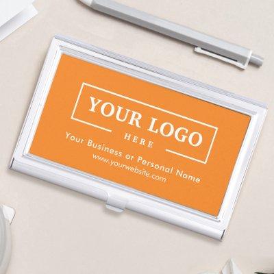 Custom Business Logo Branded Corporate Orange  Case