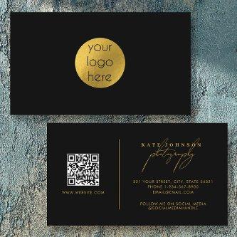 Custom Business Logo Circle Black Gold