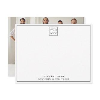 Custom  Business Logo Company Name Photo Thank you Note Card