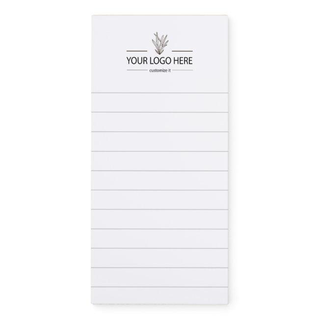 Custom Business Logo Lined Magnetic Notepad