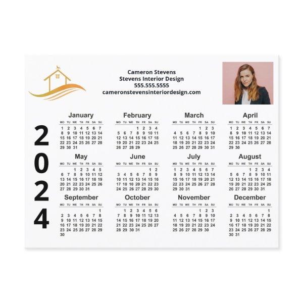 Custom Business Logo Marketing 2024 Calendar Postcard