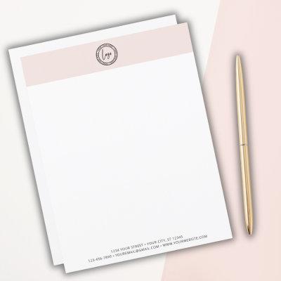 Custom Business Logo Modern Minimal Blush Pink