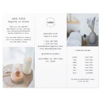 Custom Business Logo & Price List Trifold Brochure