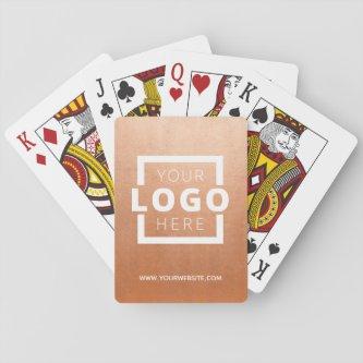 Custom Business Logo Promotion Branded Rose Gold Playing Cards