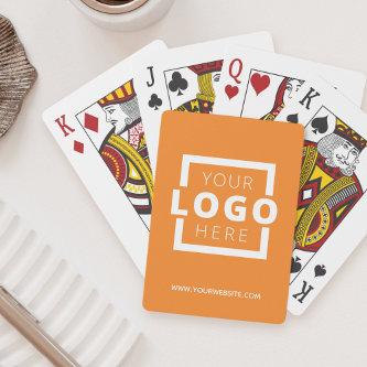 Custom Business Logo Promotional Branded Orange Playing Cards