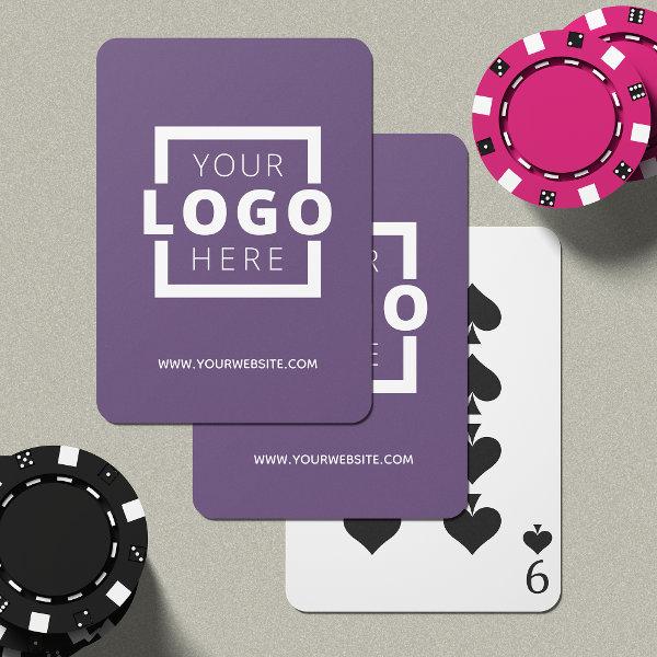 Custom Business Logo Promotional Branded Purple Playing Cards