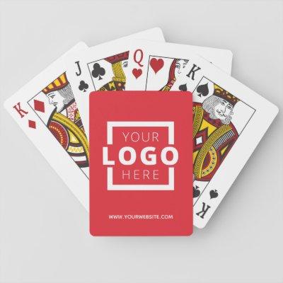 Custom Business Logo Promotional Branded Red Playing Cards