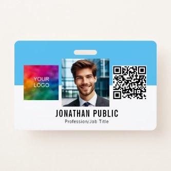 Custom Business Logo QR Code Employee ID Card Badge