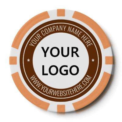 Custom Business Logo Text Poker Chips Your Colors