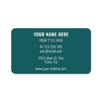 Custom Business Name Address Personalized Colors