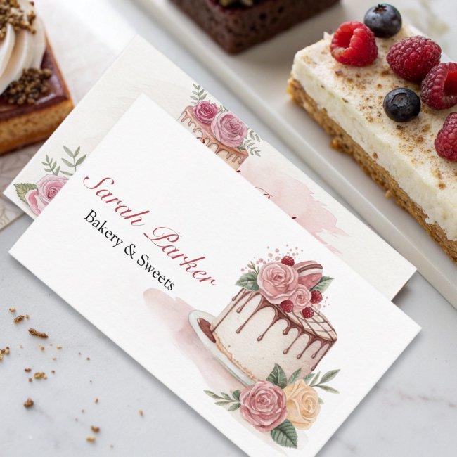 Custom Cakes Bakery pastry watercolor