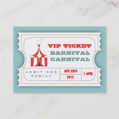 CUSTOM Carnival Admission Ticket