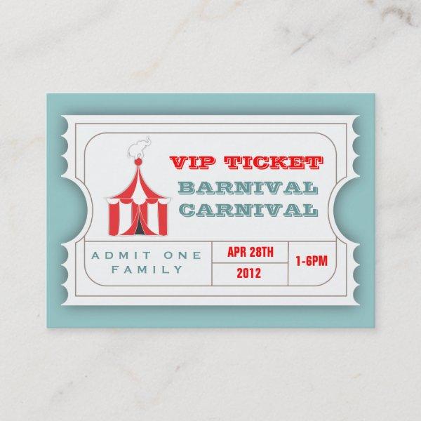 CUSTOM Carnival Admission Ticket