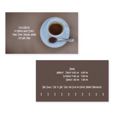 Custom Coffee & Choc Spoon Coffee Shop & Punch