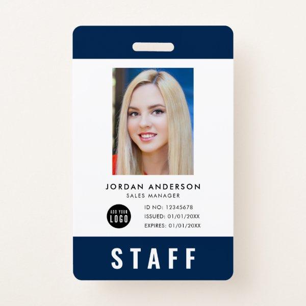 Custom Color Add Logo Photo STAFF Pass Badge
