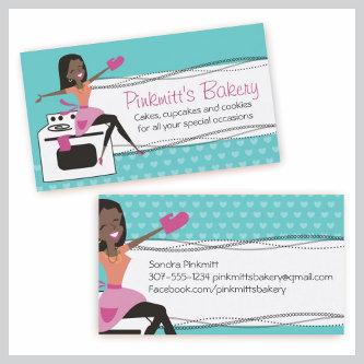 Custom color African American woman chef bakery