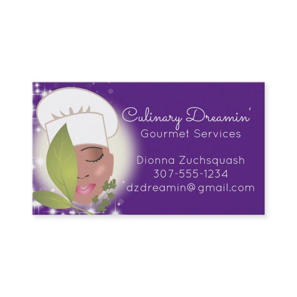 Custom color African American woman chef catering