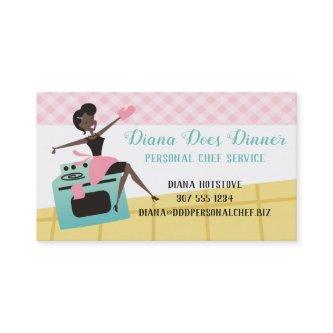 Custom color African American woman cooking baking