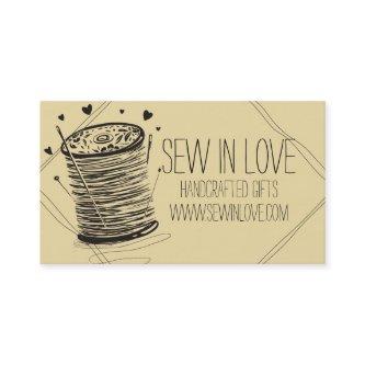 Custom color doodle spool of thread sewing pins