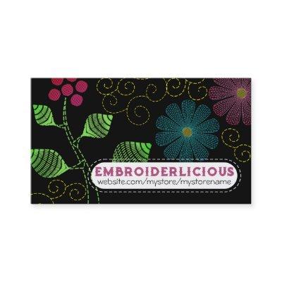 Custom color embroidery sewing stitches flowers
