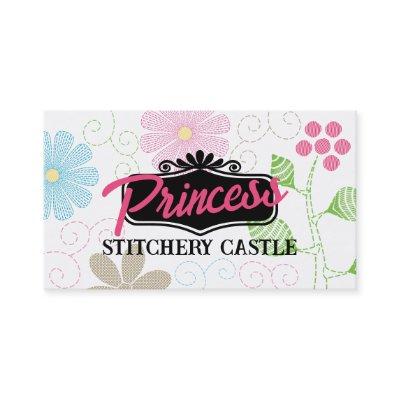 Custom color embroidery sewing stitches flowers