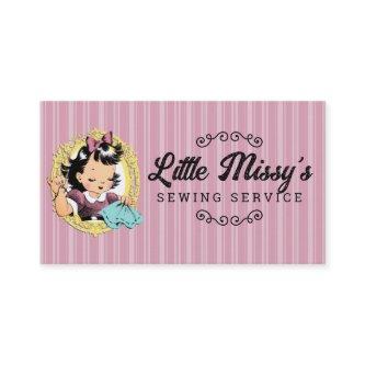 custom color seamstress sewing girl needle thread