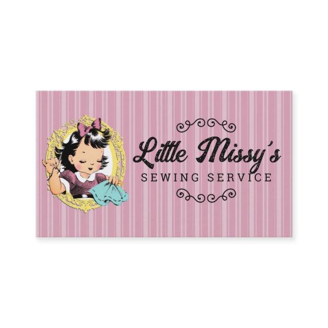 custom color seamstress sewing girl needle thread