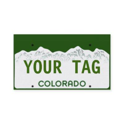 Custom Colorado License Plate