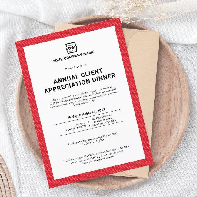 Custom Company Business Corporate Event Party Red Invitation