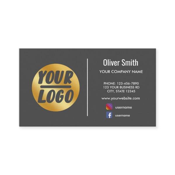 custom company logo gold Dark gray or any color