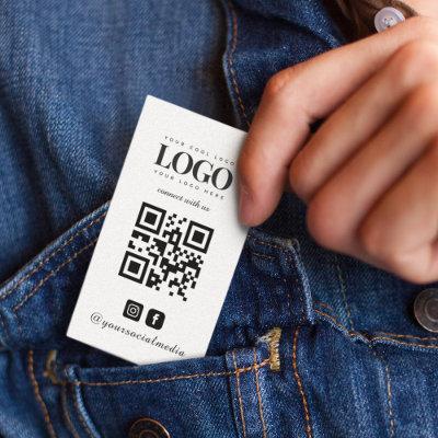 Custom Company Logo Instagram Facebook QR Code