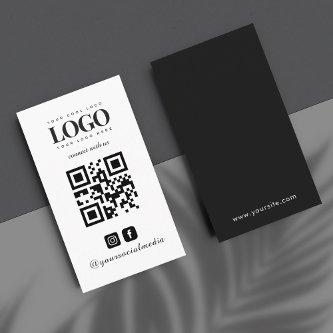 Custom Company Logo & Instagram Facebook QR Code