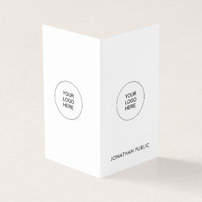 Custom Company Logo Modern Elegant Folded Vertical