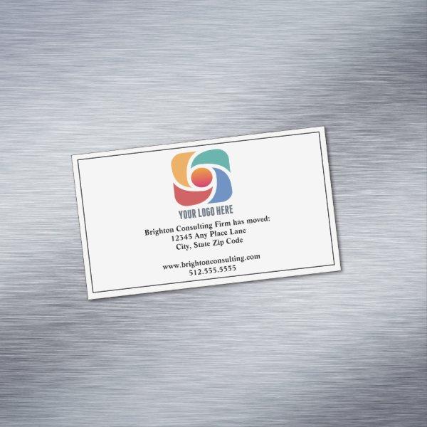 Custom Company Logo Our Office is Moving  Magnet