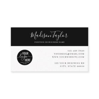 Custom Company Logo QR Code Simple Feminine Black