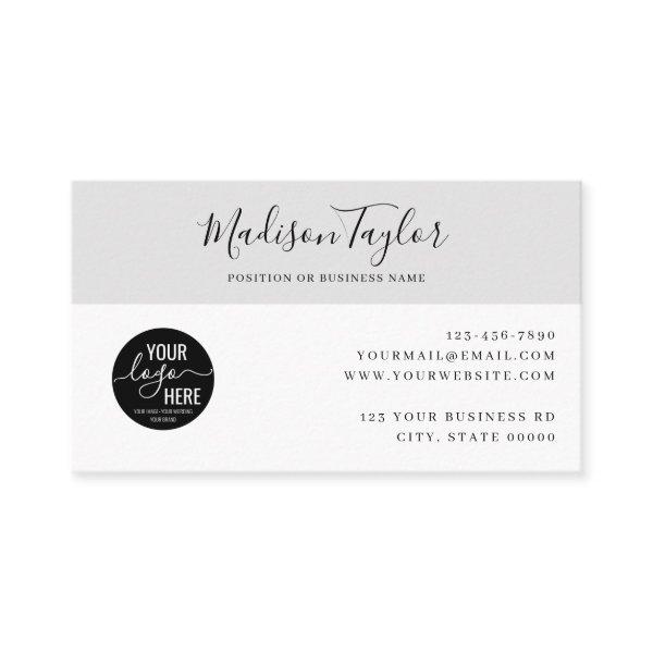 Custom Company Logo QR Code Simple Feminine Gray